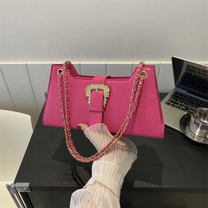 Fashionable Black White Green Orange Pink Pu Leather Square Shoulder Bag For Women