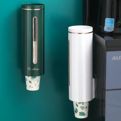 Wall Mounted Desktop Plastic Paper Cup Dispenser Household Disposable Cup Storage Rack for Coffee Tea Cups