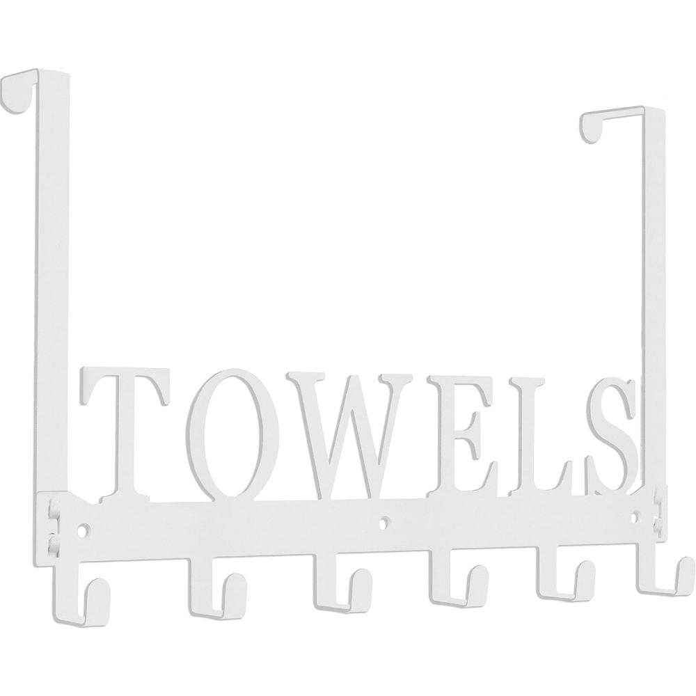 Cast Iron TOWELS Hook, Non Perforated Door Back Clothes Hook, Home Storage Iron Towel Hook