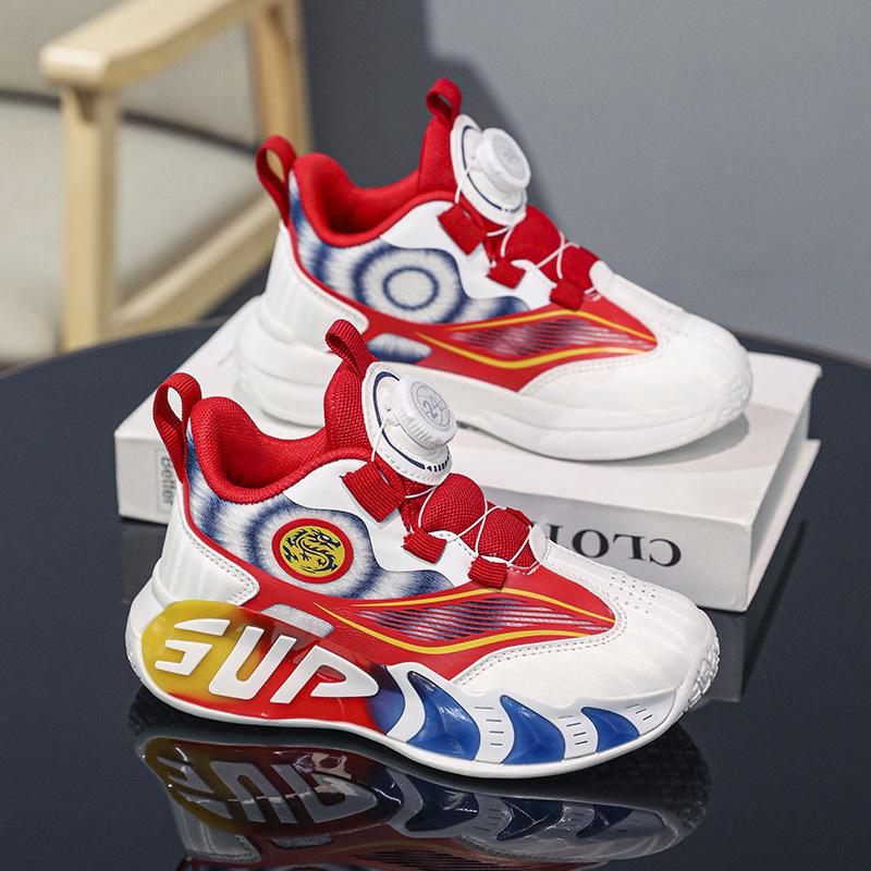 Children's basketball shoes breathable summer new boys and girls sports shoes actual combat non-slip friction sound classmate