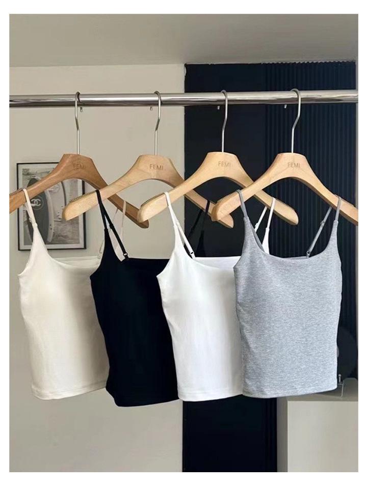 Cotton Camisole with Built-in Bra Pads - Stylish Summer Top for Women