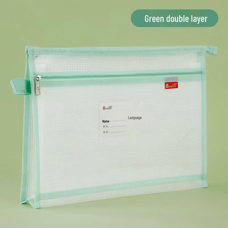 Transparent A4 Document Bag with Double Zipper – Large Capacity for Students  Schoolwork