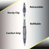 12pcs Retractable Gel Pens Set Black Ink Ballpoint for Writing Refills Office Accessories School Supplies Stationery