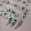 Butterfly Shell Crushed Glass Nail Stickers with Jelly Glue CP-401