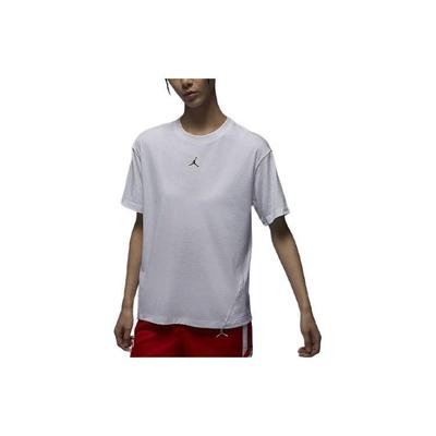 Sport Logo Lockeres Schnelltrocknendes Kurzarm-T-Shirt Damen Oberteile Weiß FN5117-100