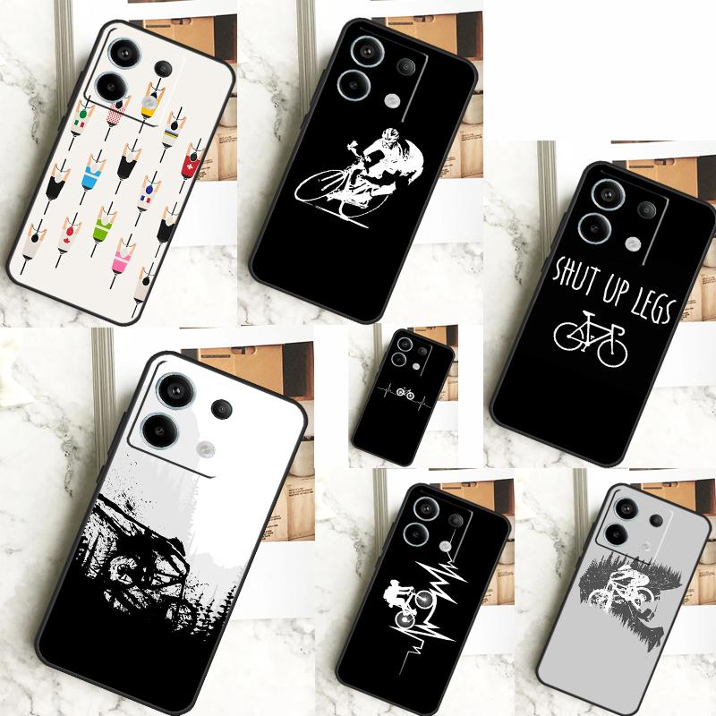 Bike Bicycle Case For Xiaomi Redmi Note 13 12 10 9 8 11 Pro 12S 11S 10S 9S Remdi 13C 9C 10C 12C Cover