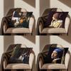 Art V-Vermeer-ES Girl Throw Pillow Case For 45*45cm,55*55cm,30*30cm,Car Pillowcase Home Bedchamber Decor Gift