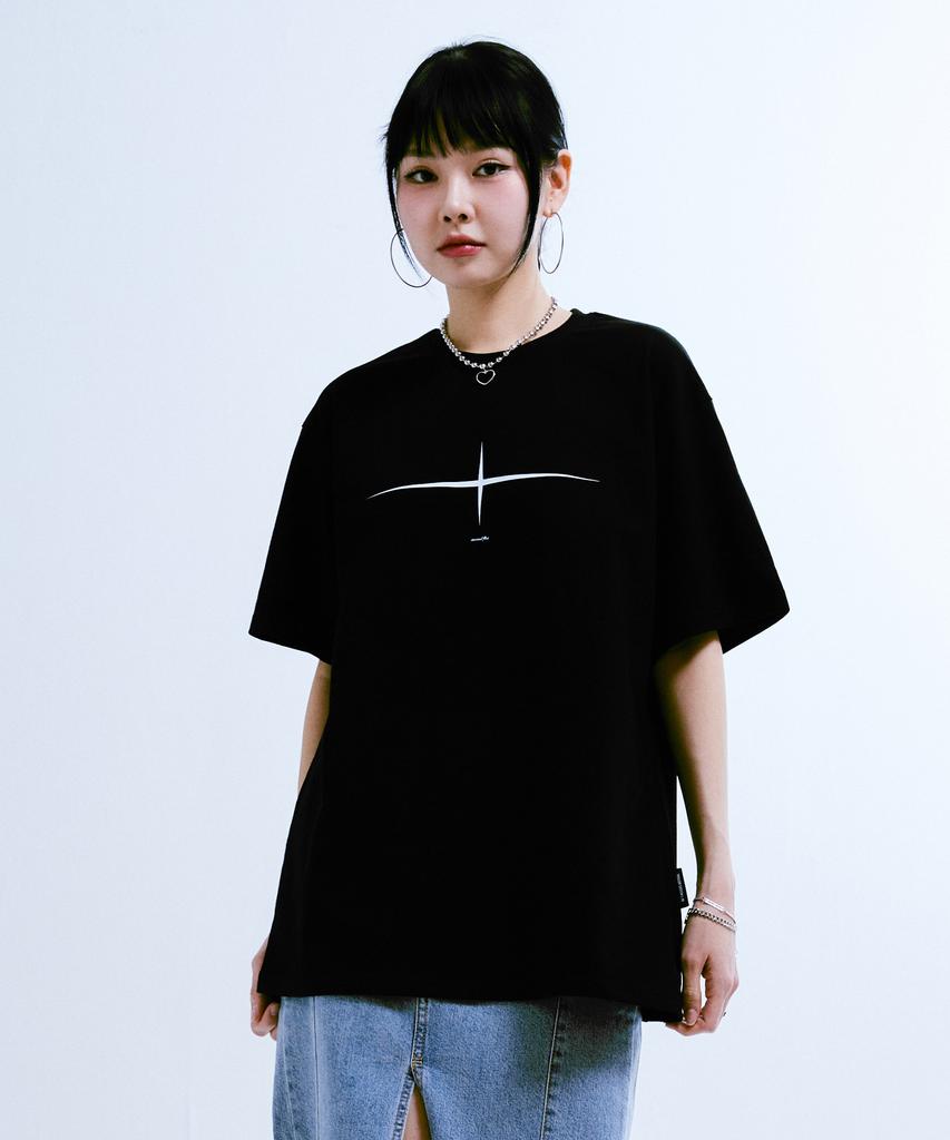 ELIMENO [2Set] El Minimal Shave Short Sleeve T-Shirt 2-Piece Set (Type B)