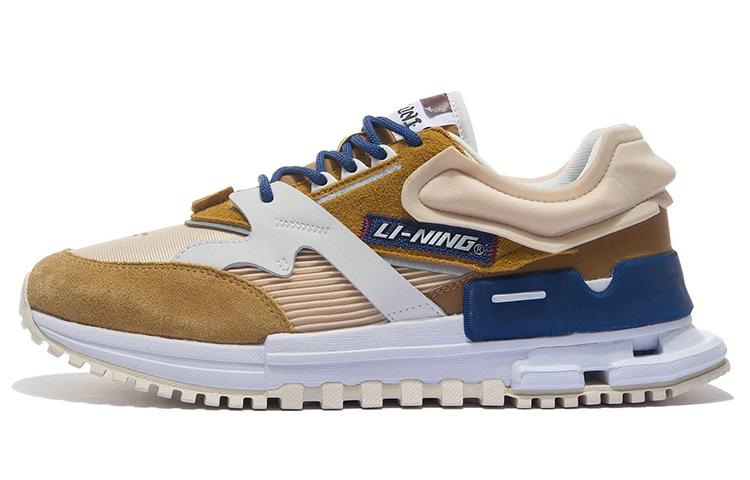 Li Ning 001 Амортизация Ingenuity Скользкие Устойчивые к истиранию Низкие Повседневная Обувь Мужская Костяной Коричневый AZGS007-2 45
