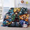 Demon Slayer Theme Blanket Soft Plush Warm Flannel Throw for Couch Bed Sofa Lightweight Cozy Travel Decor Gift -QJY