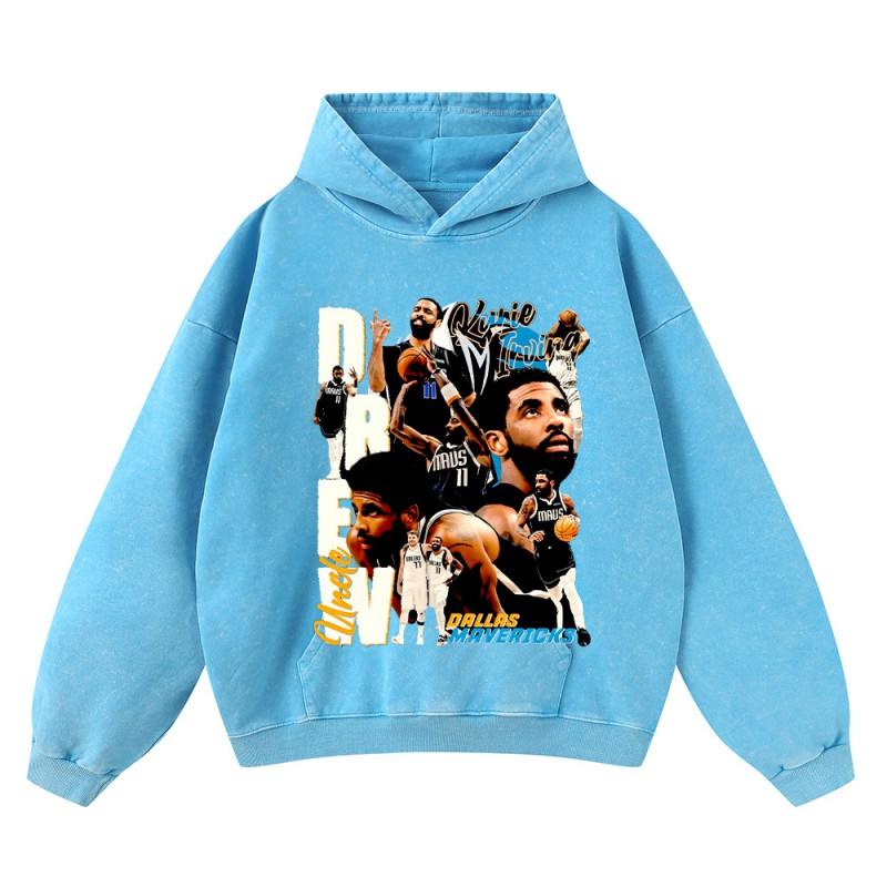 Oversized Hooded Cotton Sweatshirt With Batik Print Vintage Streetwear Men Winter Loose Fit