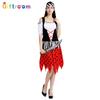 Halloween adult female red dress black dot pirate theme character imitation costume