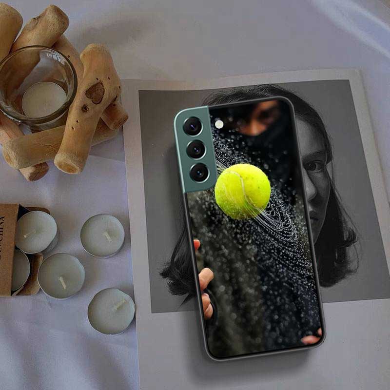 Tennis Racket Tennis Ball Phone Case For Samsung Galaxy S22 S25 Ultra S21 S10 Plus S26 Edge S20 S23 S24 FE Cover Silicone So