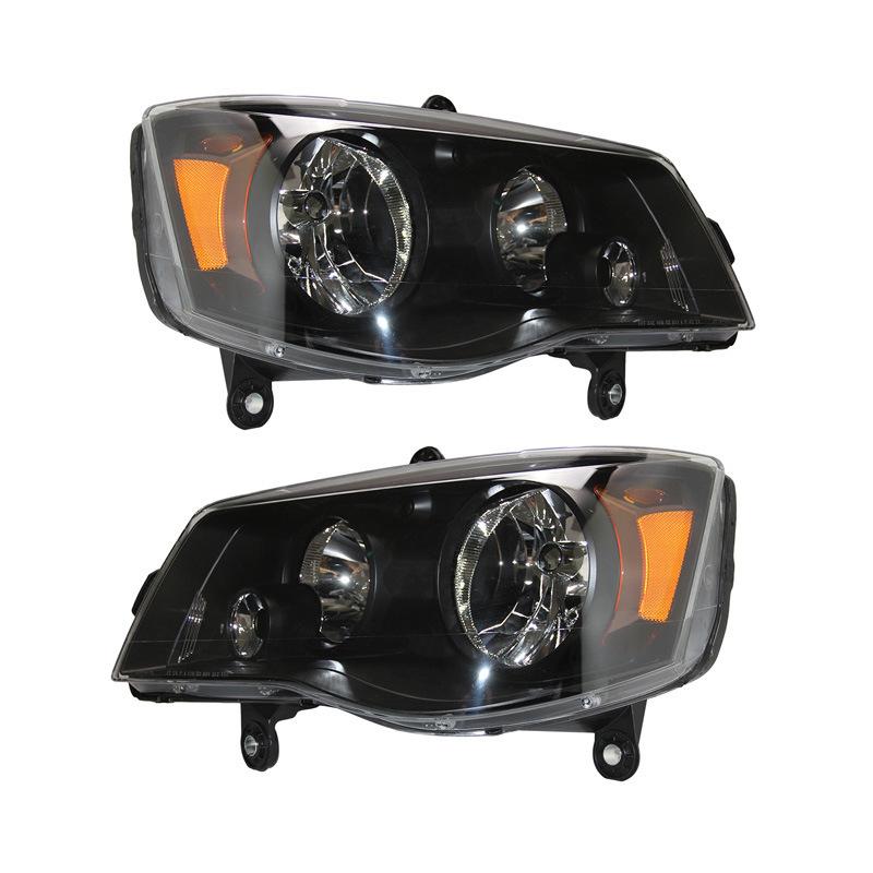 Dodge Grand Caravan 2011-2017 Original Black Headlight Assembly