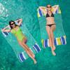 1pcs Inflatable Water Hammock with Mesh Outdoor Water Foldable Striped Floating Bed Water Lounge Chair Pool Party Beach Fun