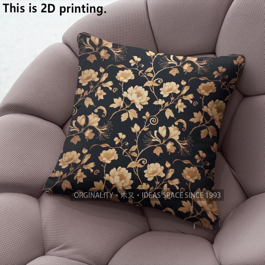 Luxury Vintage Floral Pillow Covers Pattern Cushion Cover Suitable for Sofa Bedroom Car Pillow Cover