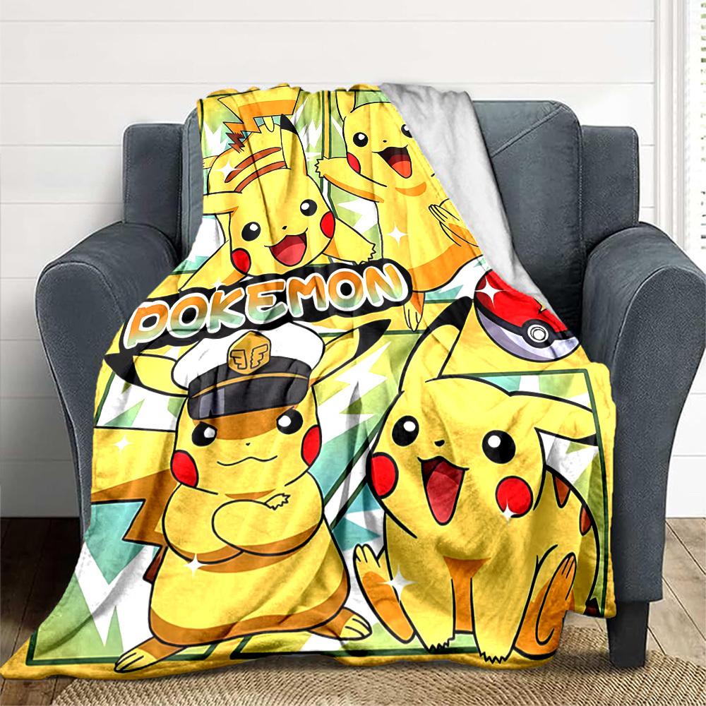 1pc Pikachu, Pokémon Blanket Versatile for Couch, Office Bed 80x120cm