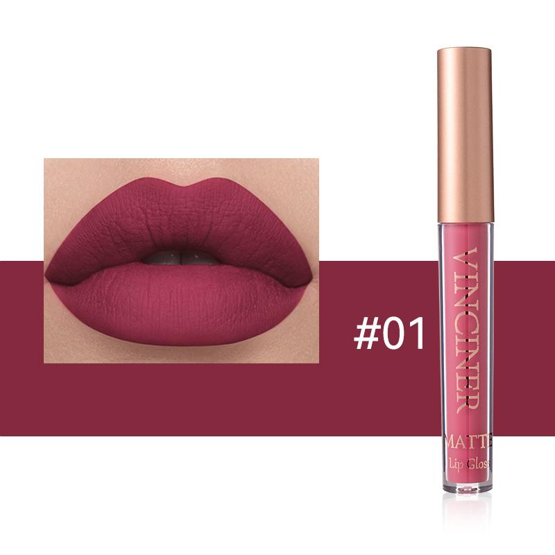12 Farben Matte Velvet Lip Glaze Langanhaltender, wasserfester, nicht klebriger, wischfester flüssiger Lippenstift Valentinstagsgeschenke