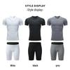 Men's Summer Fitness Set: Breathable Elastic T-shirt & High-Elastic Sports Shorts