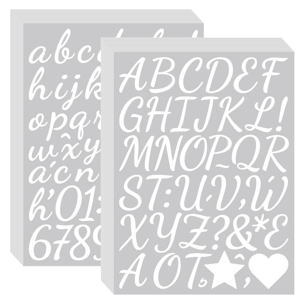 1-inch Letter Sticker Bright Film Handwriting Set Stationery Toy Reader Kindle Decorative Alphanumeric Stickers