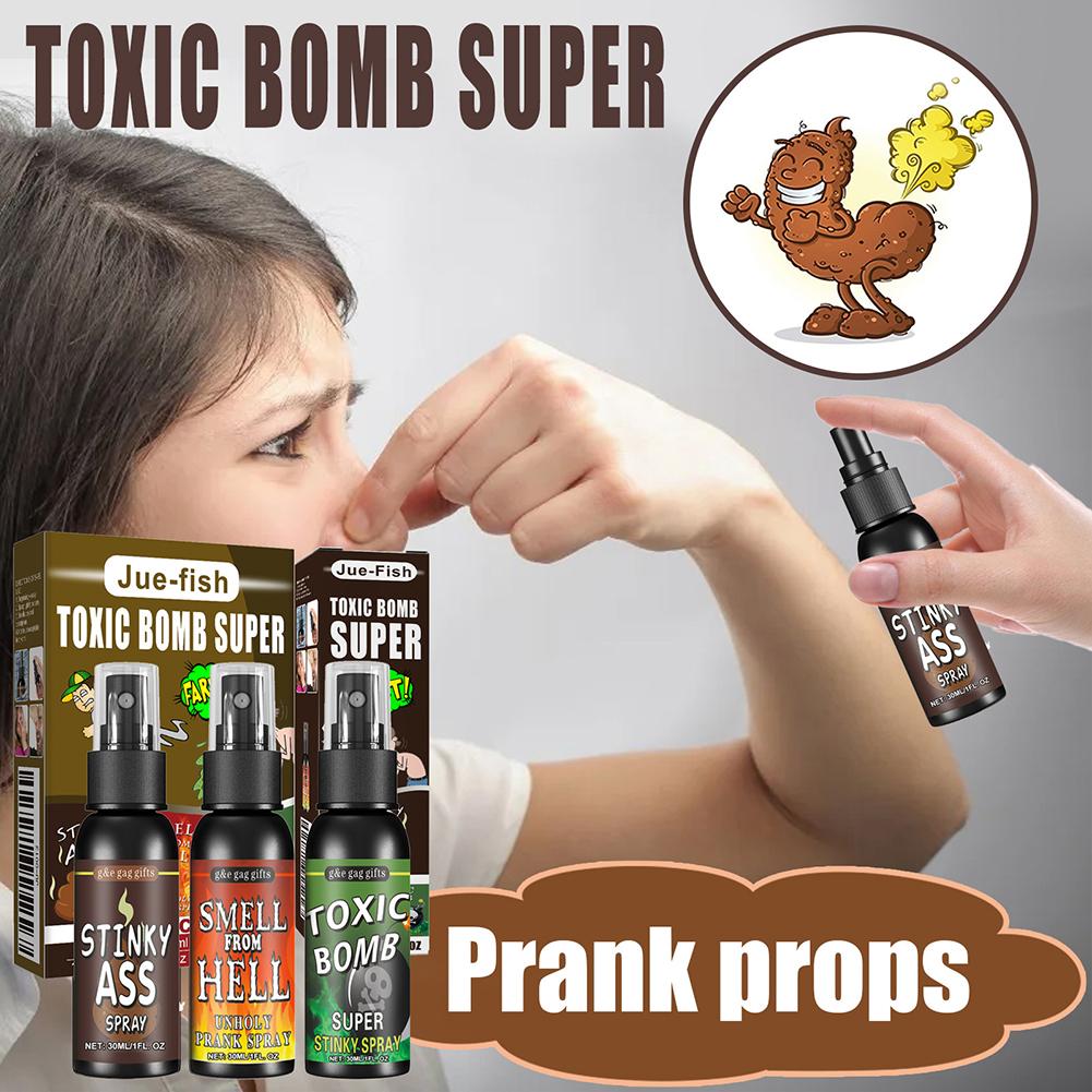 30ml Smelly Fart Spray,1/3pcs Can Stink Bomb Ass-Smelly Stinky Gas Crap Gag Prank Stuff Novelties Toy Joke Party Supplies
