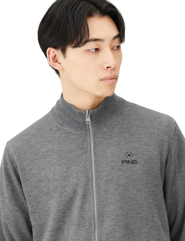 Ping Apparel Men's Reversible Knit Blouson, Golf, Gray, Size 621-3270007, 020