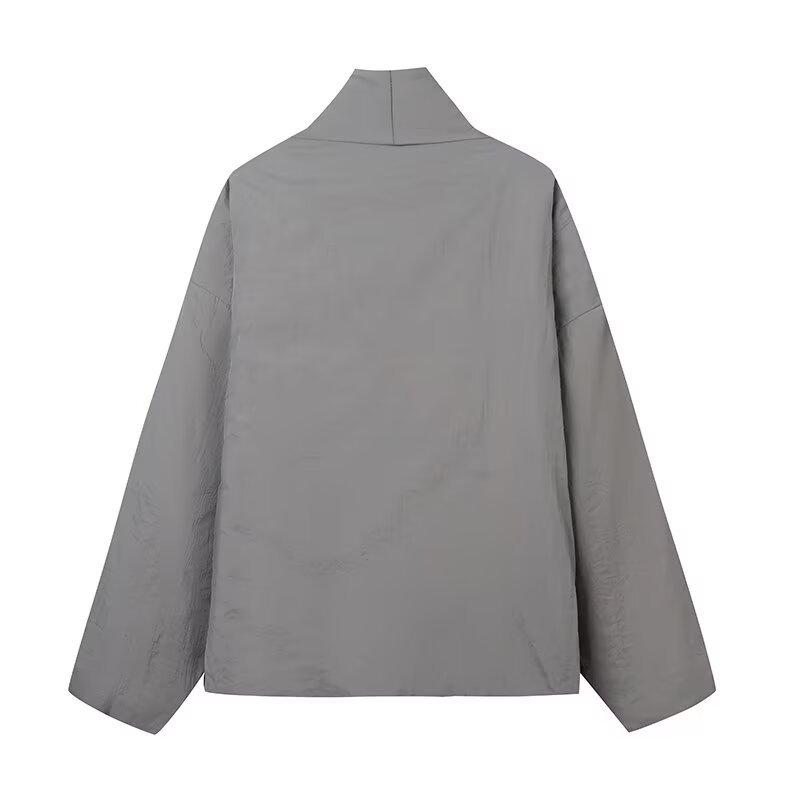 Modische Neue Lässige Kimono-Jacke für Damen mit doppelter Knopfleiste