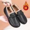 Size36 Autumn Winter Plush Comfortable Women's Cotton Shoes Warm Slip On Soft Sole Mom Flats Casual Footwear Zapatillas De Mujer