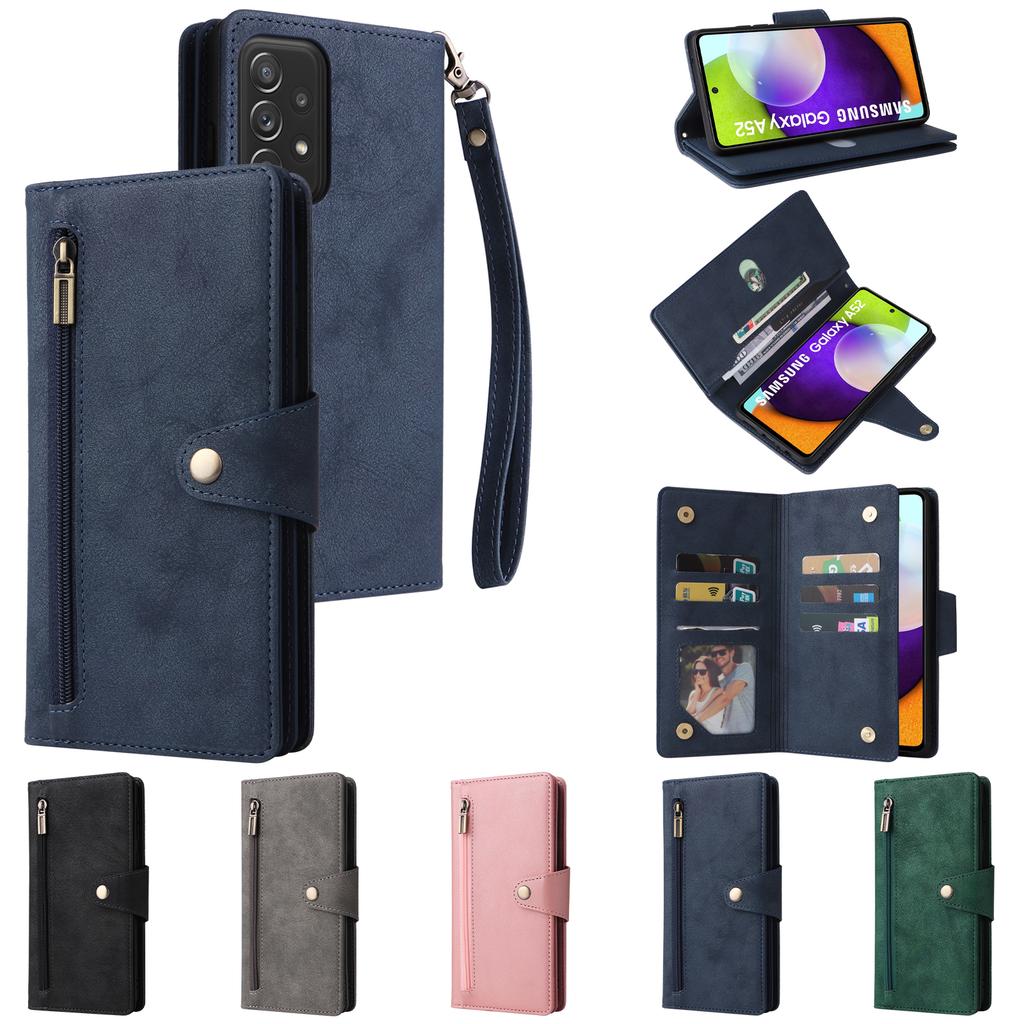 Wallet Multi-card Zipper Kickstand Magnetic Flip Leather Case For For Samsung Galaxy A32 A42 A52 A72 A11 A21 A32 A41 A51 A07 A17 A71