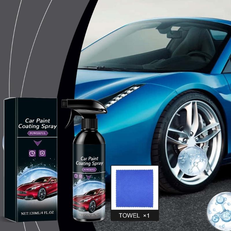 Auto Paint Sprayer 120ml for Glossy Finish and Easy Application Protects Against Contaminants Includes Microfiber Towel