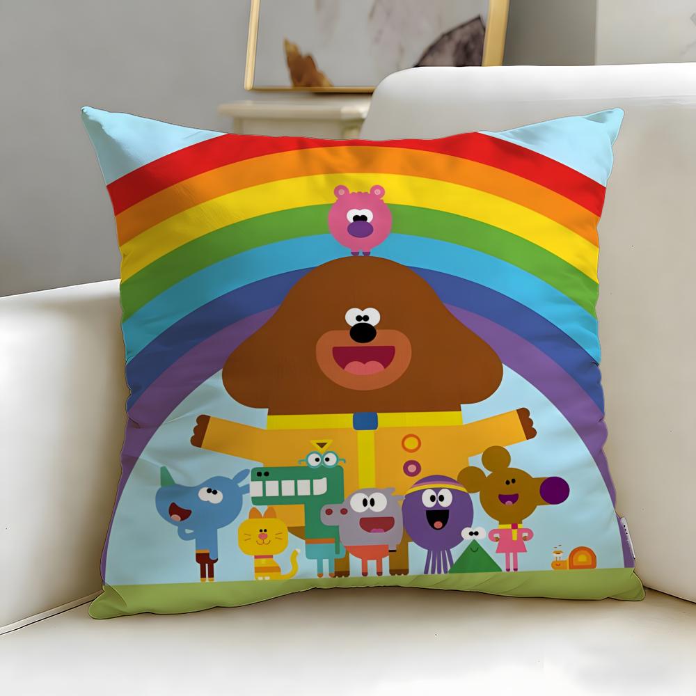 classic cartoon Hey Duggee Cushion Cover Soft & Easy-Wash Pillow Case – Versatile for Couch, Bed, Travel and Office