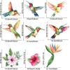 Variety Leaves, Hummingbird & Colorful Birds Window Clings for Glass Windows, Prevent Bird Strikes Double-Side Static Decals Anti Collision Glass