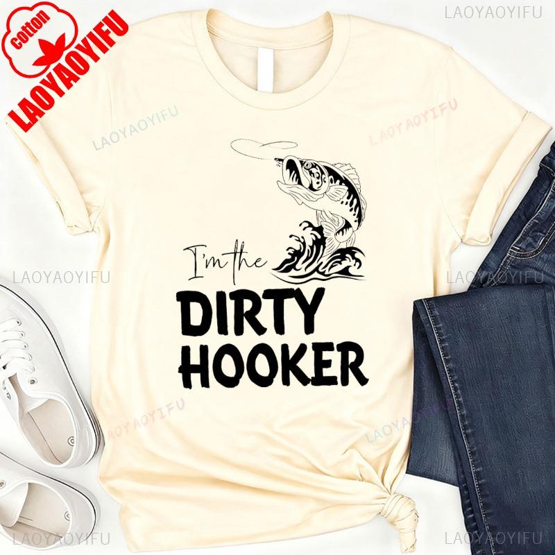 Couples Matching Cotton T-Shirts I'm Dirty Hooker Master Baiter Funny Couples Gift Shirt, Humorous Wifey and Hubby Streetwear