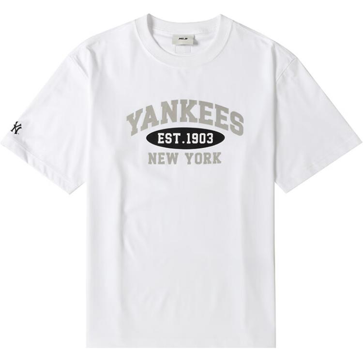 New MLB T-Shirt Unisex Ecru New York Yankees 3ATSV0843-50WHS