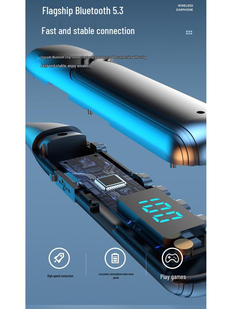 2025 Kabellose Bluetooth-Nackenbügelkopfhörer mit extrem langer Akkulaufzeit zum Laufen (Kompatibel mit Huawei & Apple)