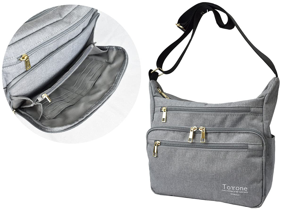 

Wallet Shoulder Bag with Wallet Pocket for Crossbody Shoulder Multiple 37ZZN [torrone] 37ZZN-GY Women, Bag, Bag, Pockets, Outdoor, Travel, сірий колір