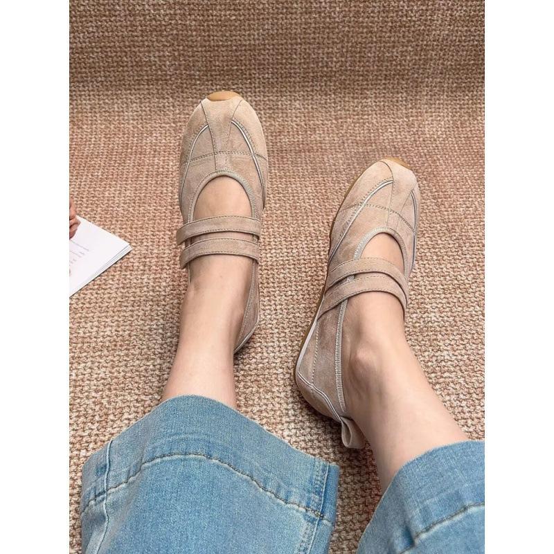 Sports Mary Jane Shoes Women's Casual German Training Shoes Soft-soled Ballet Flat-soled Inner Height-increasing Single Shoes