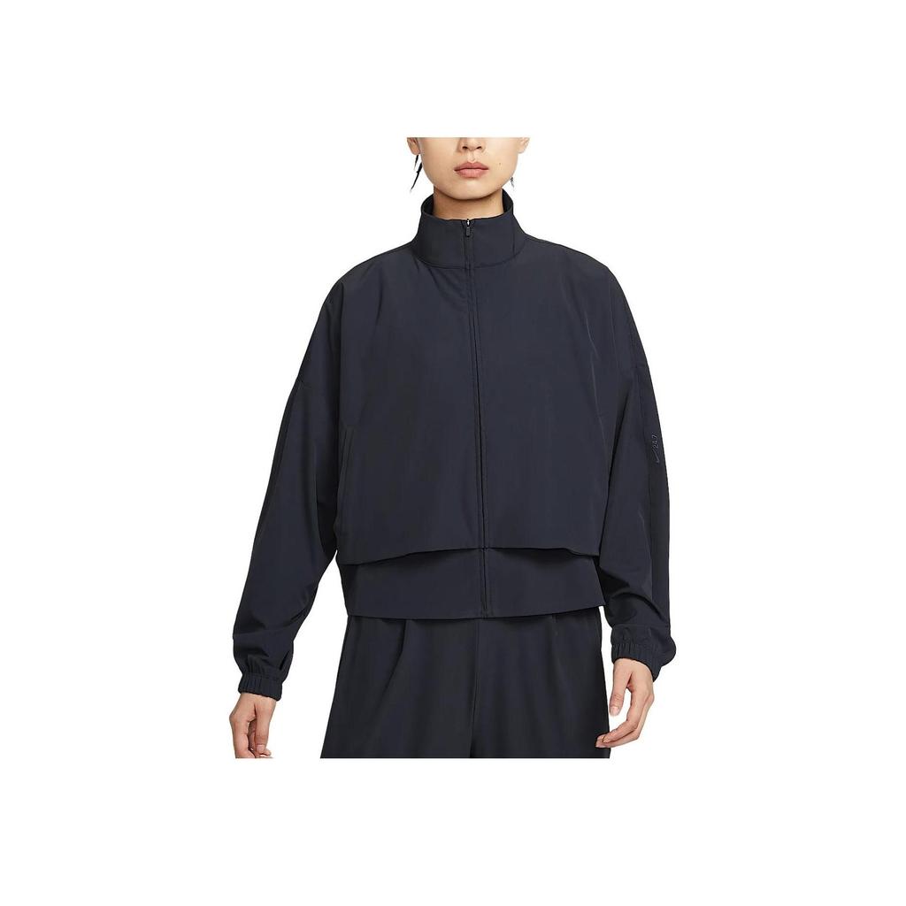 Nike Women's 24.7 Dri-FIT Loose Fit Woven Full Zip Jacket Black HJ0964-010