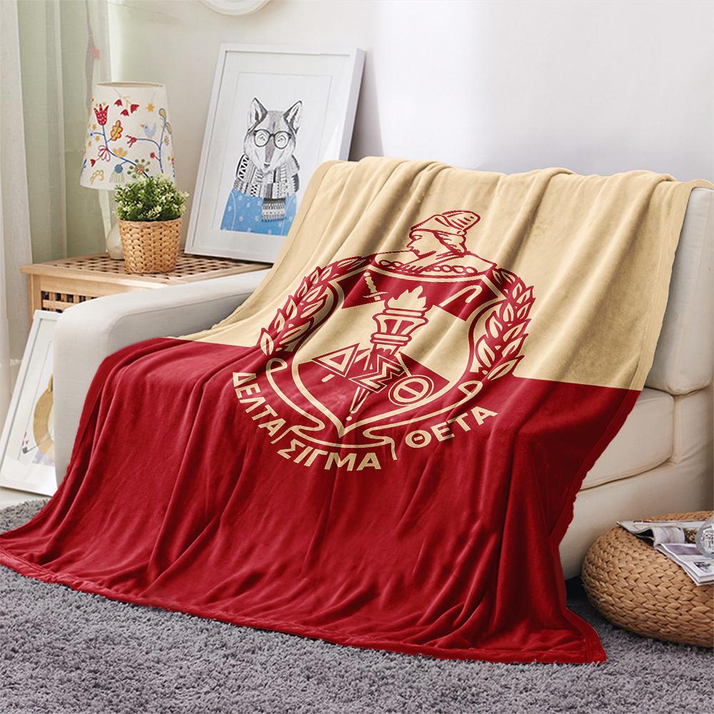 1PC Delta Sigma Theta Print Flannel Blanket, High quality All Seasons, Home Decor, Warmth and Comfort, Perfect for Christmas Gifts