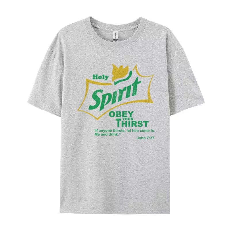 Women Retro Holy Spirit Bible Verse T Shirt Funny Jesus Faith Tshirt Short Sleeve Graphic Tees Unisex Christian Apparel Gift S