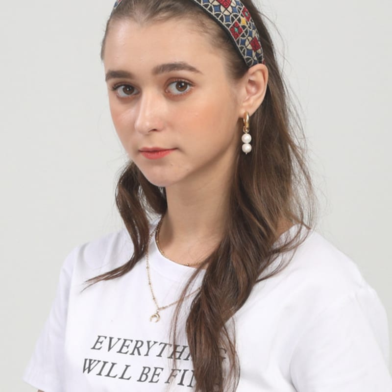 LALA Ethnic Lattice Hairband - BLUE