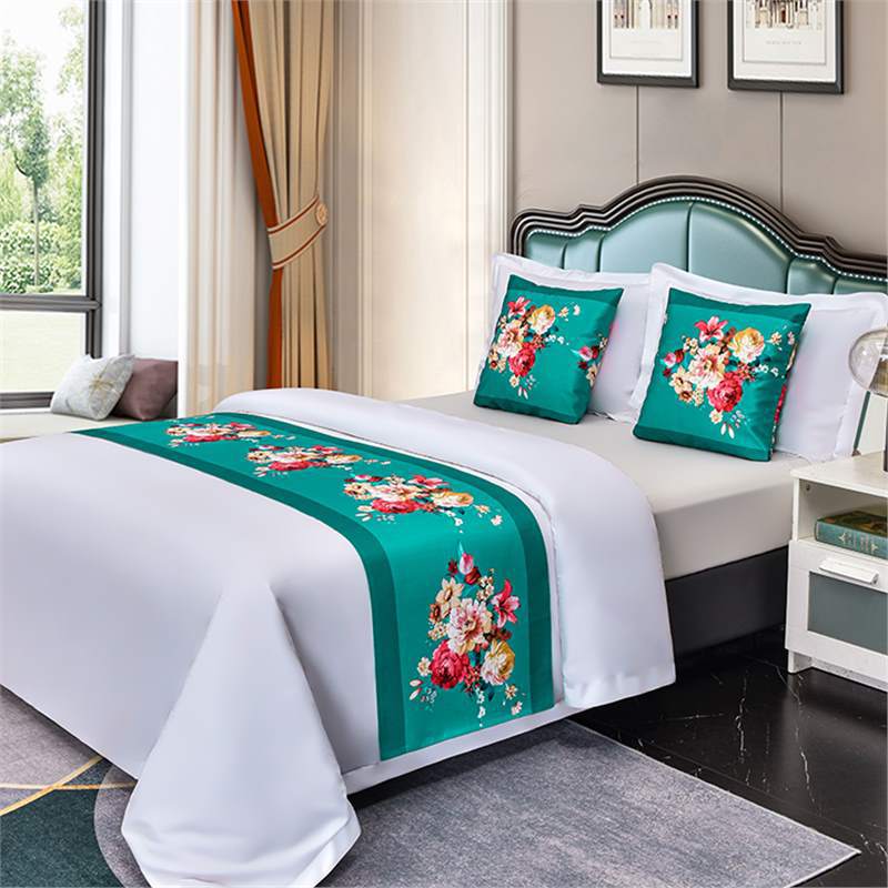 Landscape Painting Bed Flags Bedroom Decoration Bed End Scarf Hotel Household Dustproof Decorative Cloth Home Textiles Household Goods Pillow Cover