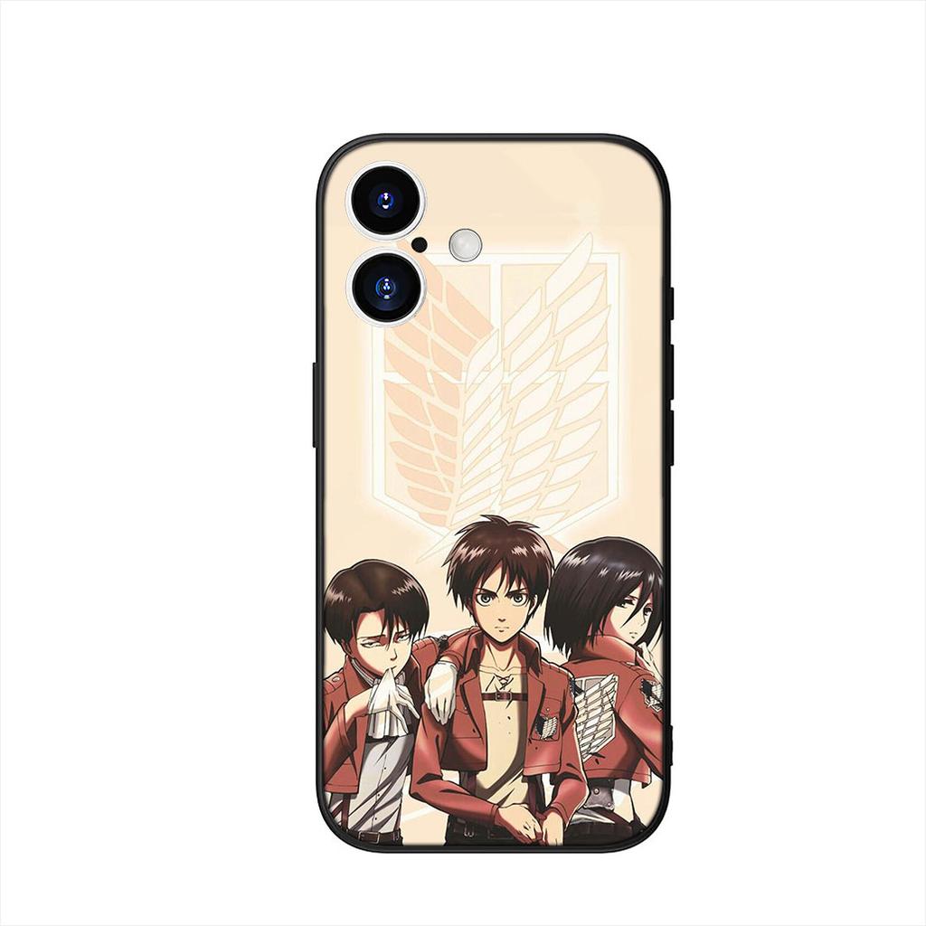 Attack on titan Eren Jaeger levi Phone Cover Case for Apple iPhone 16 15 14 Plus 13 12 Mini 17 Pro Max + 16E Air 16+ ProMax