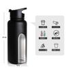 1000ml Stainless Steel Vacuum Insulated Water Bottle with Handle, Dual Lids, Direct Drinking, Large Capacity, Insulated for Hot or Cold Drinks,