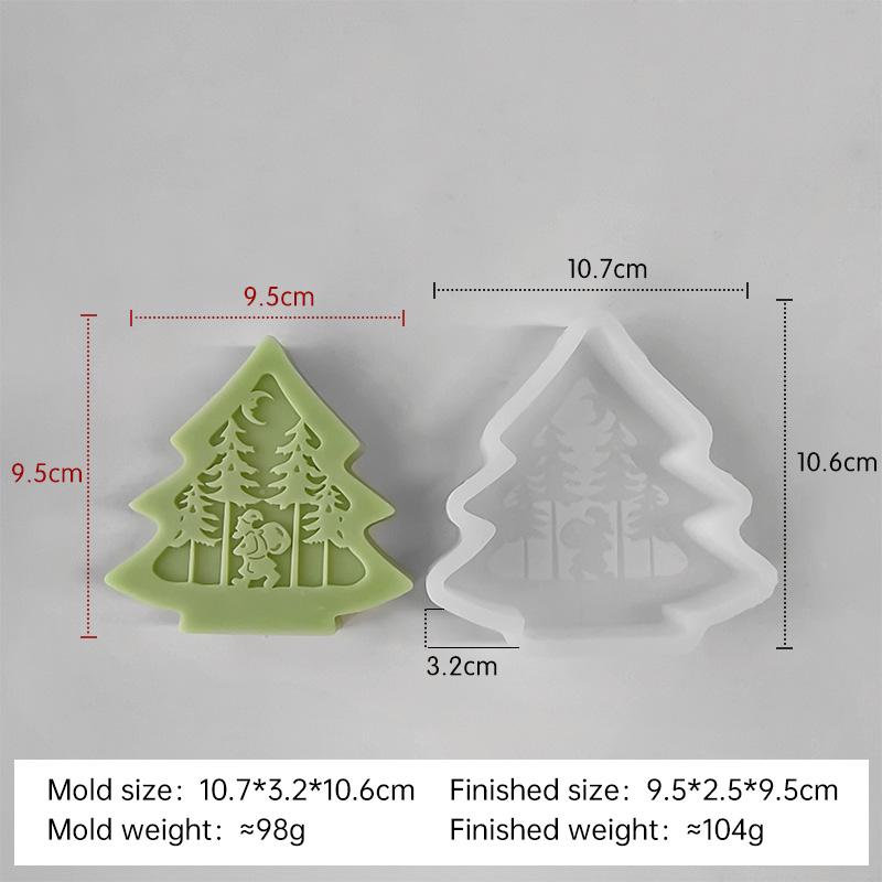 Christmas Tree Crystal Ball Silicone Mold Handmade Aroma Candle Resin Gypsum Mould DIY Christmas Decoration Molds