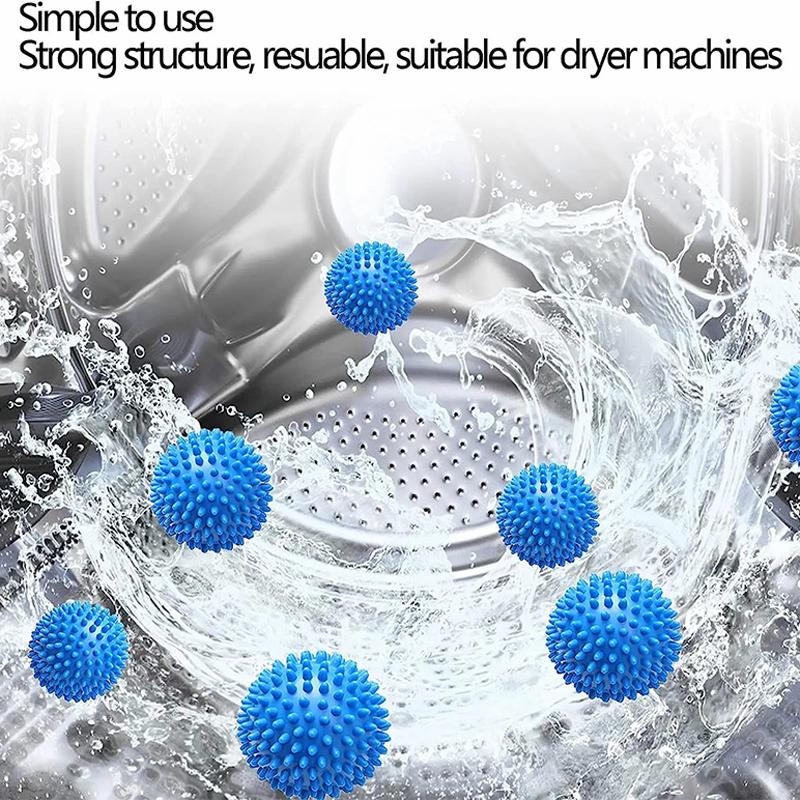 6Pcs 6.5cm Laundry Dryer Balls Lint Catcher for Washing Machine Tangle-Free Washer Balls