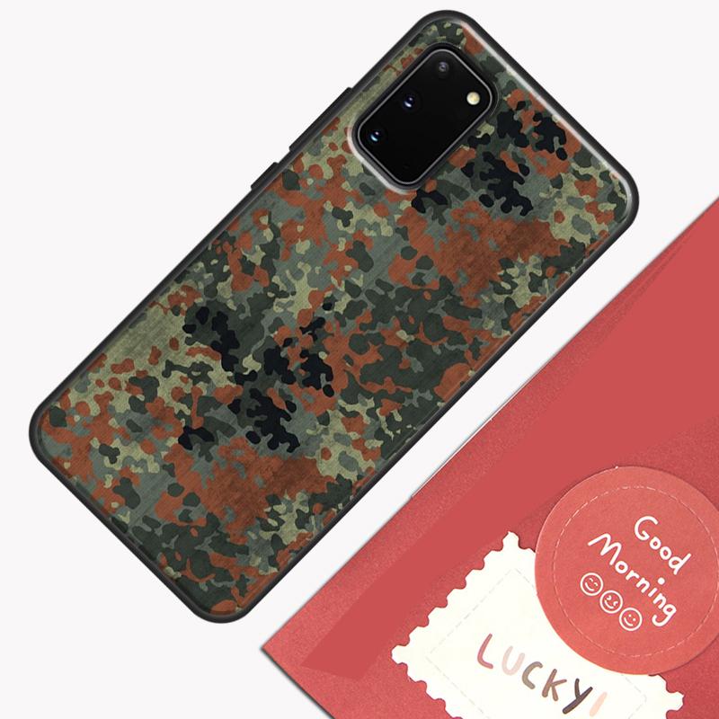 Flecktarn Camouflage Camo Case For Samsung Galaxy S22 S21 S23 Ultra Note 20 S8 S9 S10 Note 10 Plus S20 FE Back Cover
