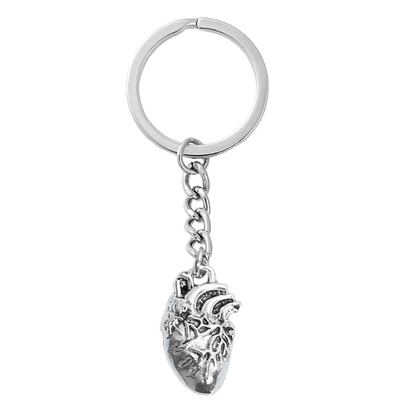 

3D Organs Pathologist Keychain Fashion Brain Organ heart Key Holder Neurologist Human Body Parts Pendant Keychain Jewelry