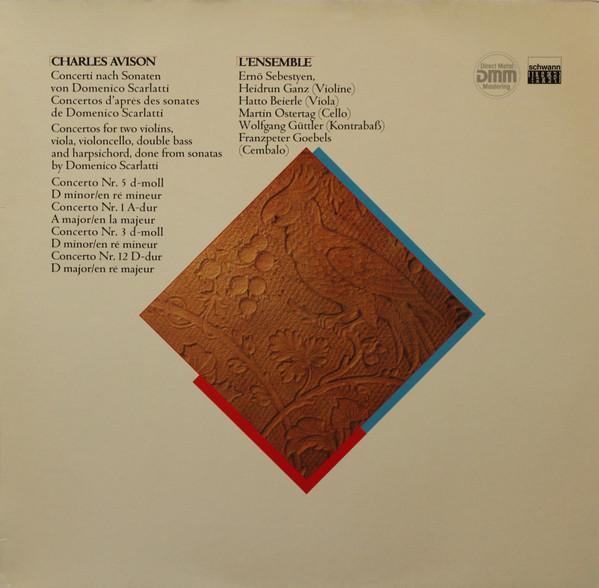

LP Record CHARLES AVISON - Concerti Nach Scarlatti-Sonaten Vol VMS2103 Schwann Musica 1985 Germany Classical Used