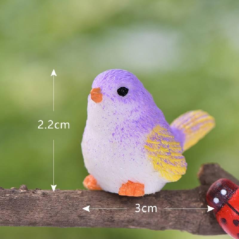 Charming Resin Bird Figurine For Moss Micro Landscape And Succulent Plant Display